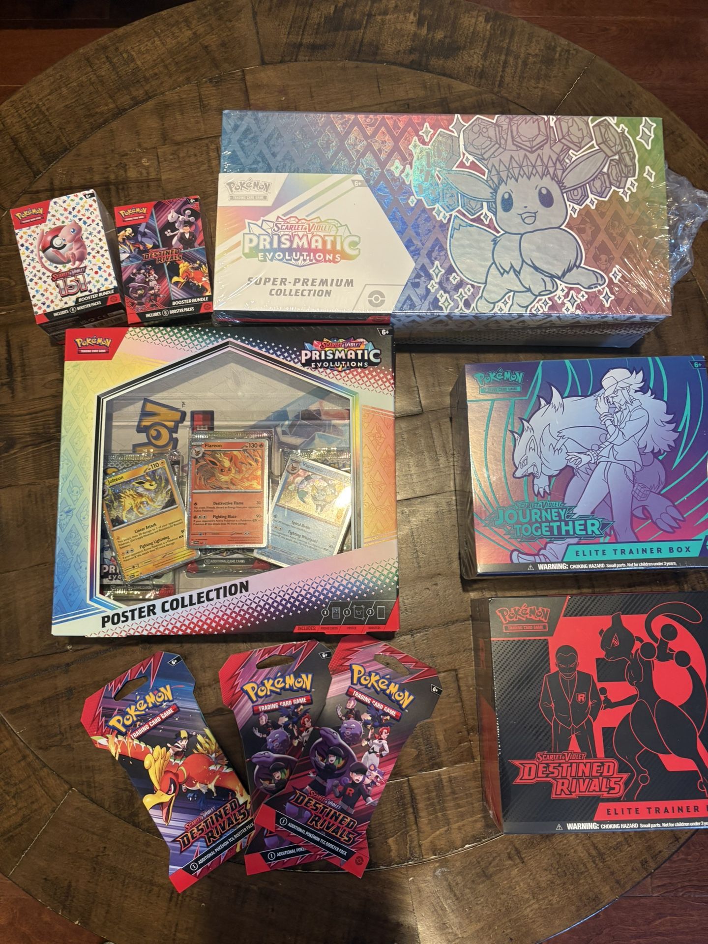 Prismatic Evolutions Super Premium Collection Box, Pokemon Scarlet & Violet 151 & Destined Rivals & Booster Bundle Box Sealed