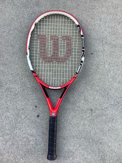 Wilson nano carbon tennis racket with strings and cover