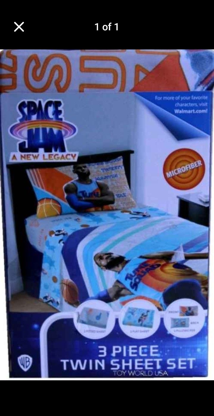 3 Piece Twin Sheet Set
Space Jam 2 A New Legacy LeBron James