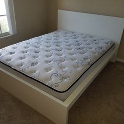 Ikea MALM Queen Bed W/Mattress