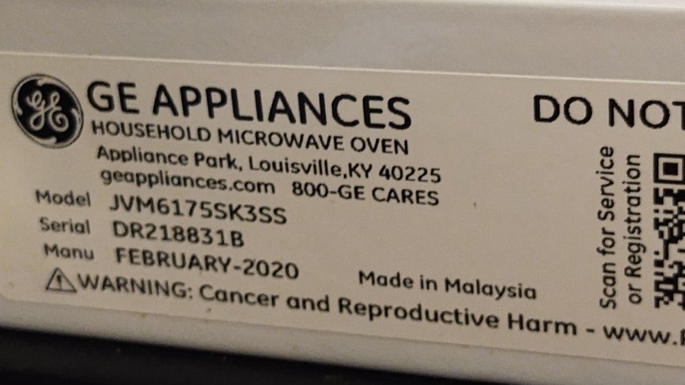 GE Over The Range microwave