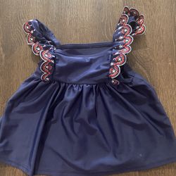 Girls Navy Blue Swim Shirt Size 4t By Cat & Jack #10