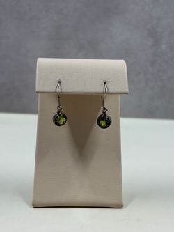 Sami Fine Jewelry Peridot Bezel Drop Dangle Earrings