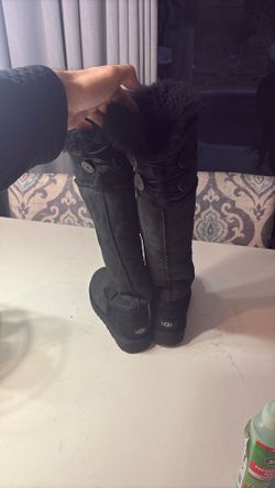 Ugg Over The Knee Bailey Button Bomber Size 6