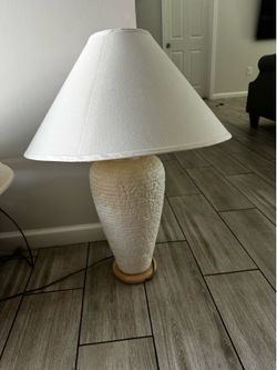 Tall Textured Ceramic Table Lamp