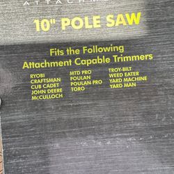 Ryobi Ten Inch Pole Saw Attachment Only Unopened Box Brand New $100 OBO
