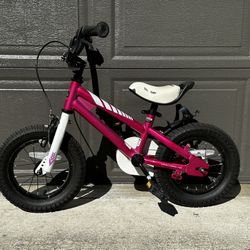 Royal Baby 12” Beginner Bike, Pink W/Training Wheels
