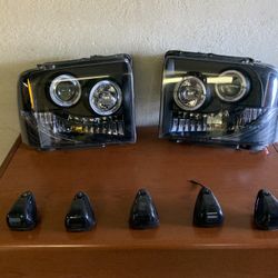 2005-2007 Ford F-250 , F350 , F450 Super Duty Spyder Projector Headlights And Cab Lights
