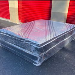 New Queen Size Pillowtop And Box Spring Set - Delivery Available 