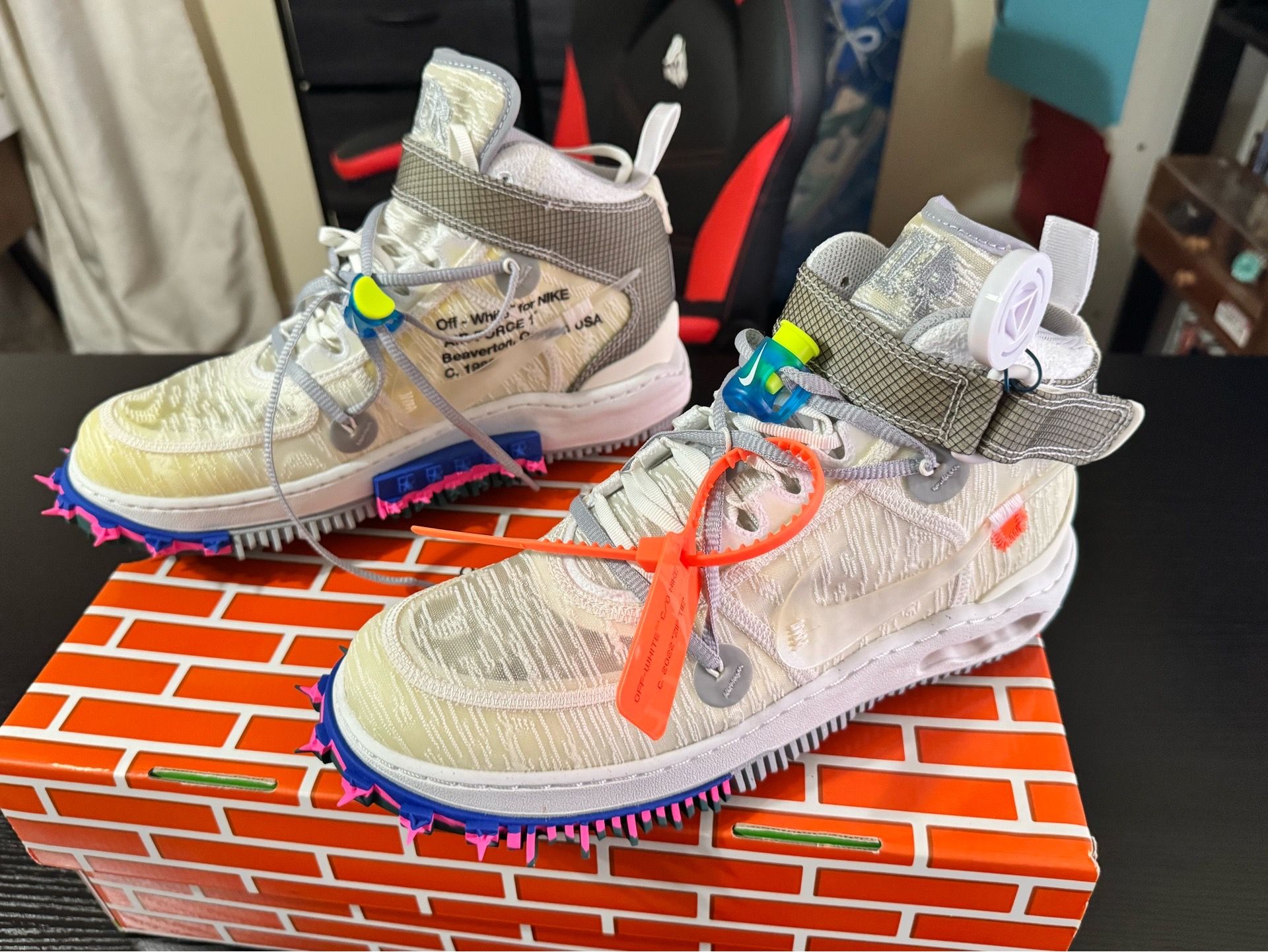 AIR FORCE 1 MID SP off white eBay authenticated 9.5