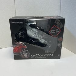 Brookstone U Control Bolt RC Remote Control Motorcycle Bike - Black - New