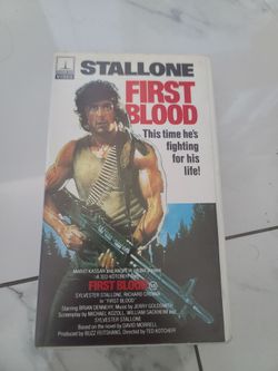 Rambo first blood vhs emi/HBO 1982 clam shell