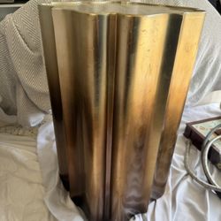 Gold Metal Accent / Side Table – Sculptural Design (25” x 18”)