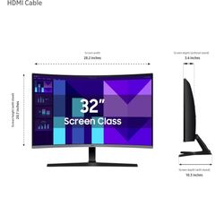 Samsung Monitor  -  32 Inch Curved  (New) $240  OBO