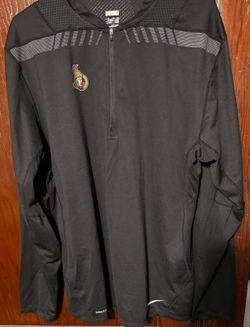 Ottawa Senators Nike 1/4 Zip Black Dri-Fit Men’s Size XL NWOT