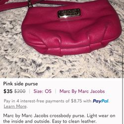 Pink Marc Jacobs Purse