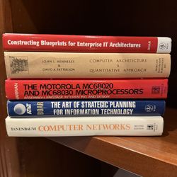 Vintage Computer Science Textbooks Lot – Architecture, Networks, Microprocessors