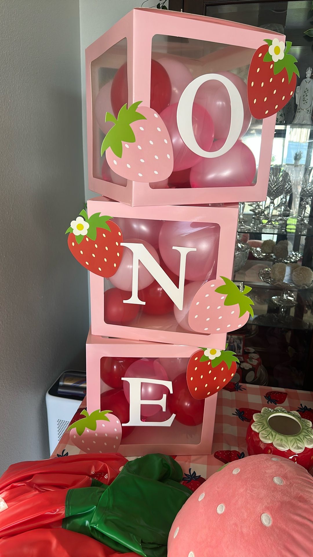Strawberry First Birthday Decor