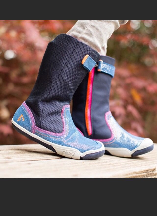 New! PLAE CAMILLE SHIMMER NAVY BOOTS $89.00