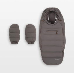 Nuna ® Granite Grey Winter Stroller Footmuff and Mitten Set