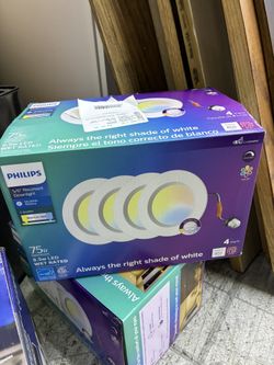 Philips 5/6" LED Recessed Downlight 4-Pack Dimmable