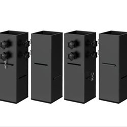 Up-Grade Carbon Steel Dorm Bed Risers 3.15" Diameter Metal Bed Riser Tall Bed Riser for College Dorm Wooden Bed Frame, Table Adjust Height 3.2", 5.1" 