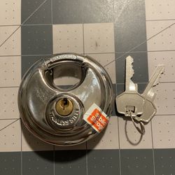 HARDENED STAINLESS DISC PADLOCK & KEY 