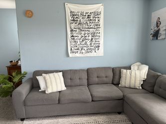 Grey L Couch