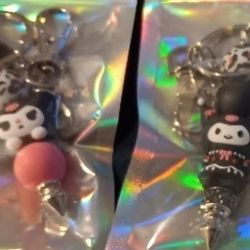 2 Kuromi Key Ring - hand made