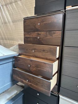 Five drawers dresser with rails / 5 drawers dresser with rails