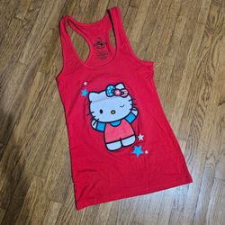 Universal Studios Hello Kitty 4th of July Red Tank Top