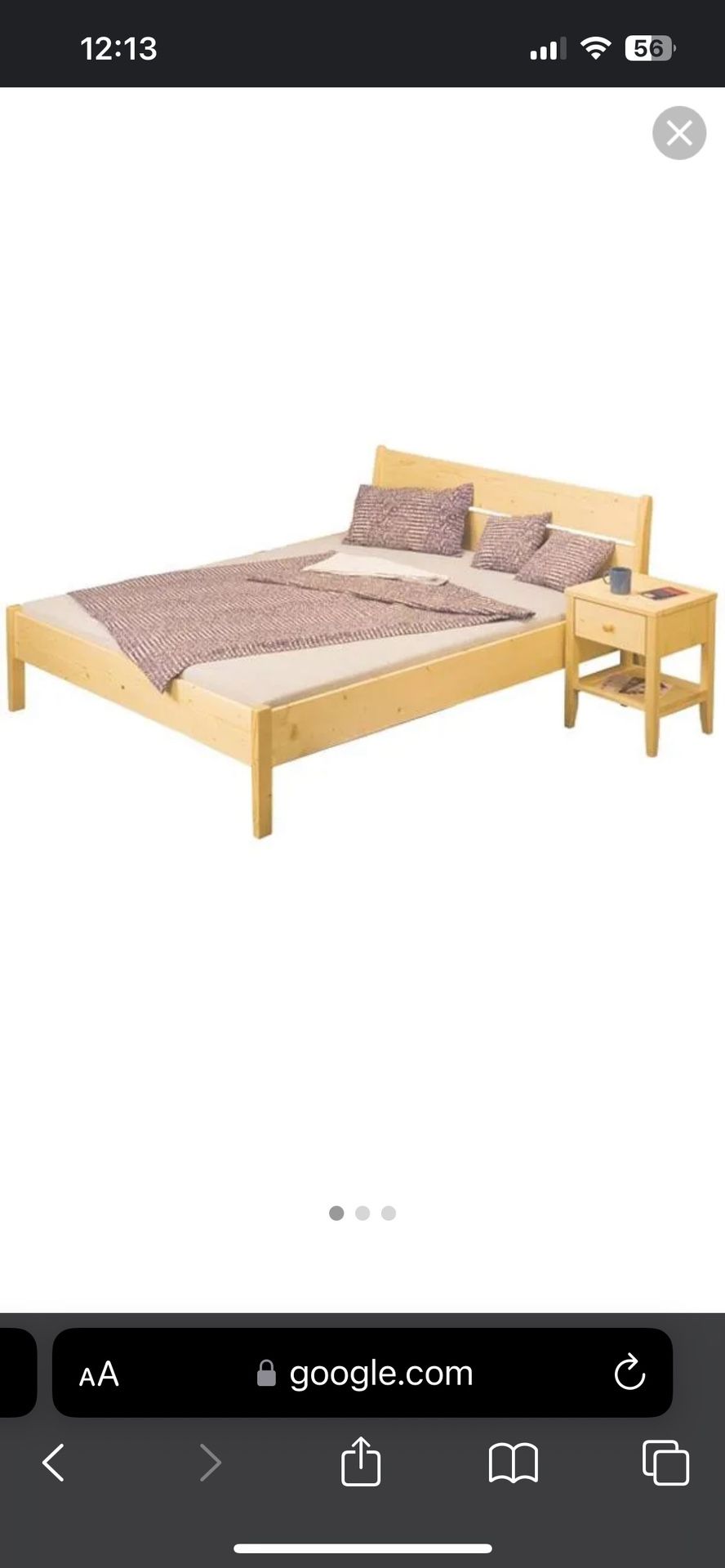 Wooden IKEA Full Size Bed Frame
