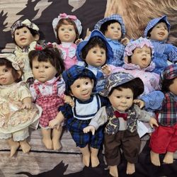 38 Year Old Baby Dolls Worth $15 Ea Asking $8 Ea. Each Face Is A Different Expression!
