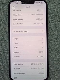 Iphone 13 pro max 128gb