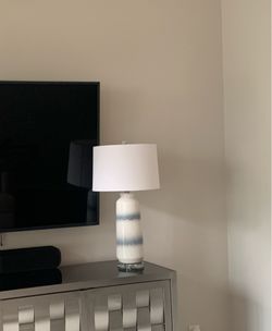 Blue Ombre Ceramic Table Lamp