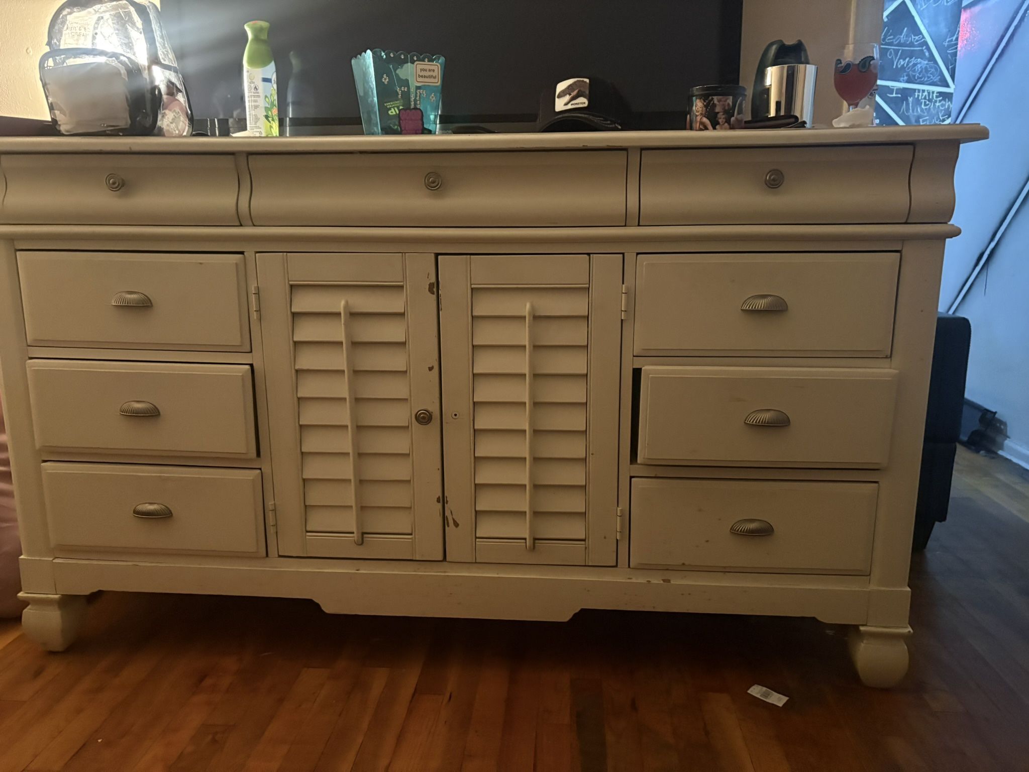 Two white Wood Dressers