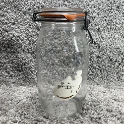Glass Canning Jar With Airtight Rubber Seal Hinged Lid Size 2L Kitchen Home