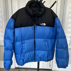 Vintage 90s Men's XXL Blue The North Face Nupste 700 Goose Down Puffer Jacket