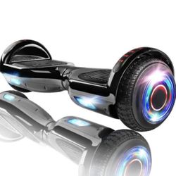 XPRIT 6.5" Chrome Black Hoverboard UL2272 certified with Wireless Speaker, Two - Wheel Hover Boards with LED lights for Kids and Adult
