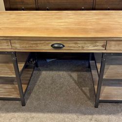 World Market Desk 3 Drawer, Reclaimed Wood, Industrial Look