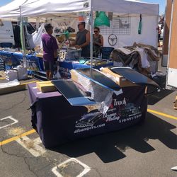 AUTO PARTS CHROME VISORS SKIRTS POMONA SWAP MEET ROW 25