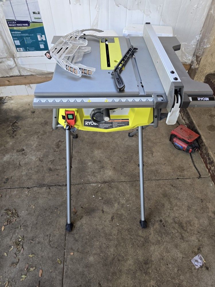 15 Amp 10 in. Compact Portable Corded Jobsite Table Saw with Folding Stand