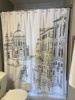 Cynthia Rowley Shower curtain Venice Canal