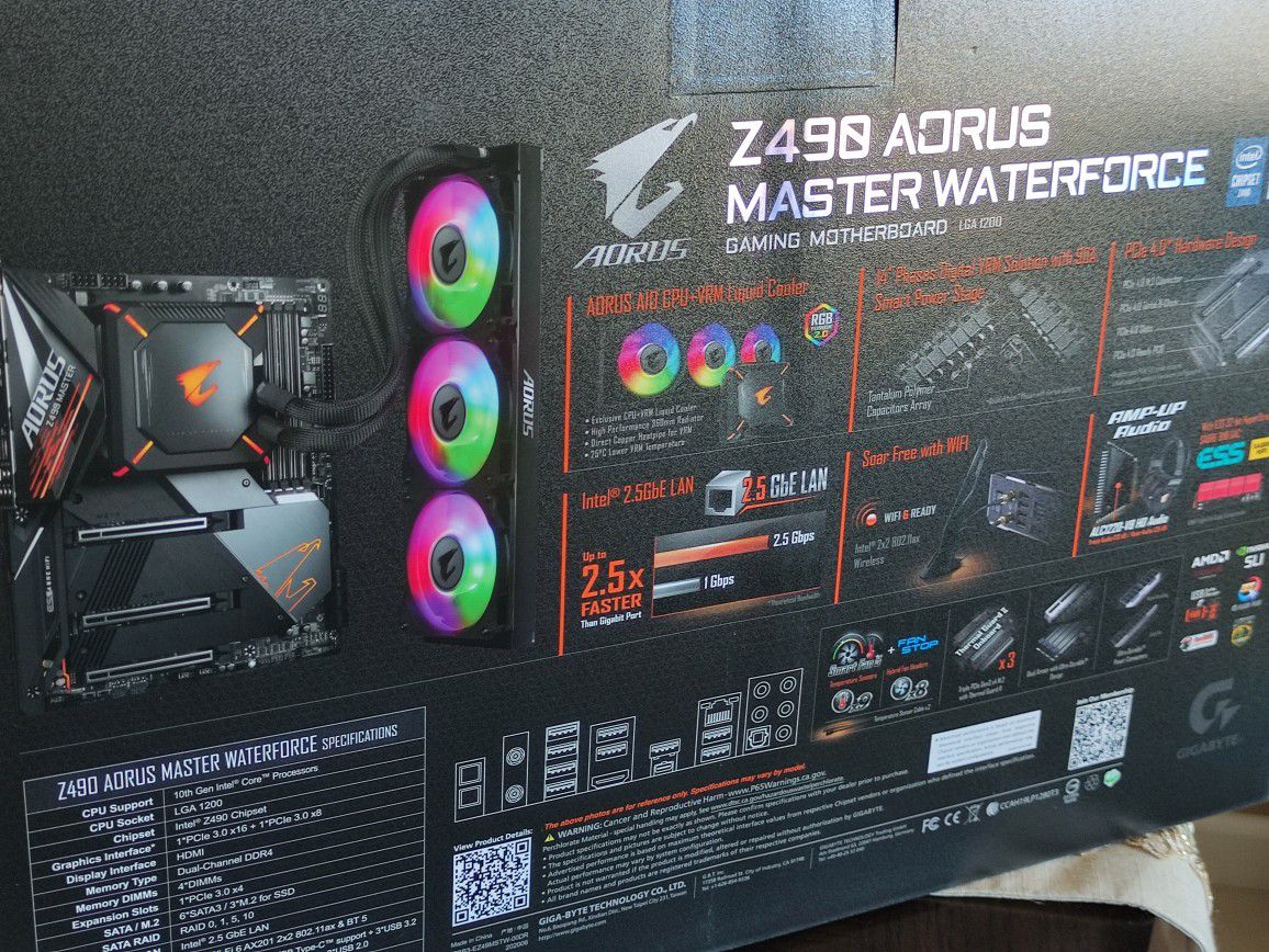 Z490 Aorus Master Waterforce Gaming Motherboard