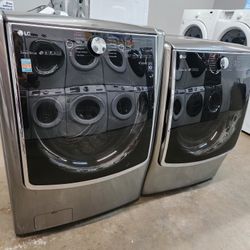 LG SET STEAM WASHER AND ELECTRIC DRYER JUMBO 