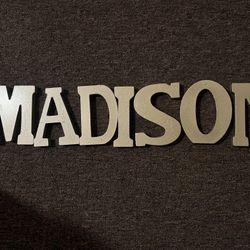 Gold Decorative Letters “MADISON”