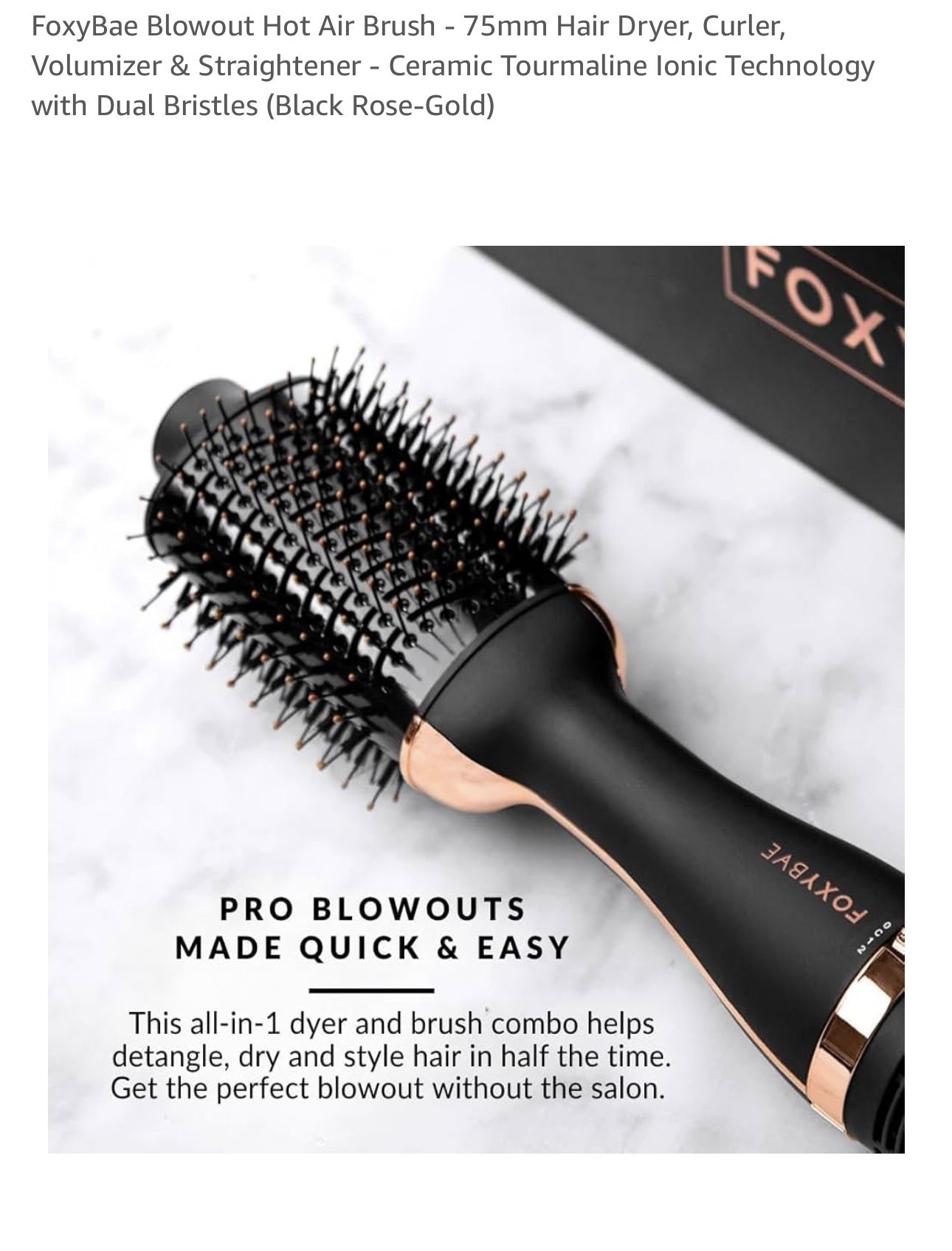 FoxyBAE Hair Brush Straightener