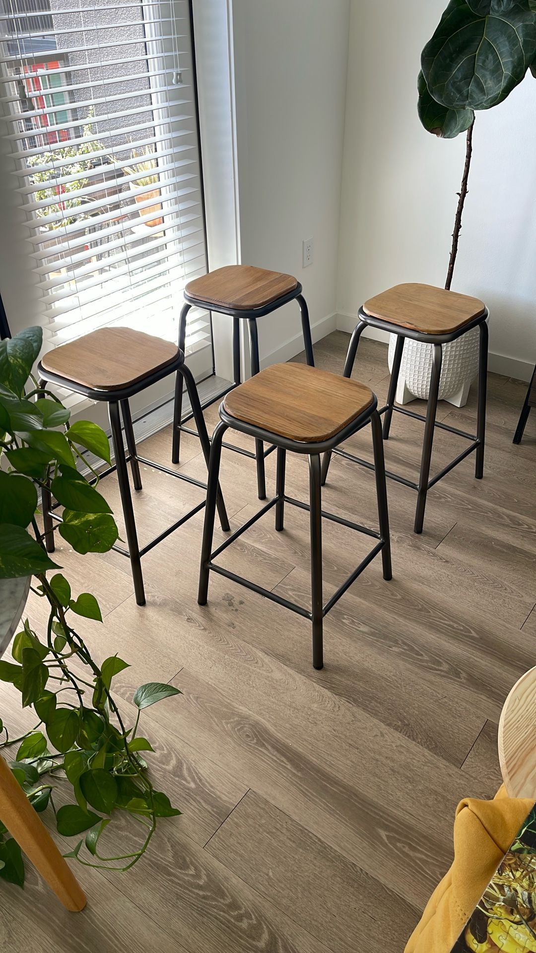 Metal & Wood Stools