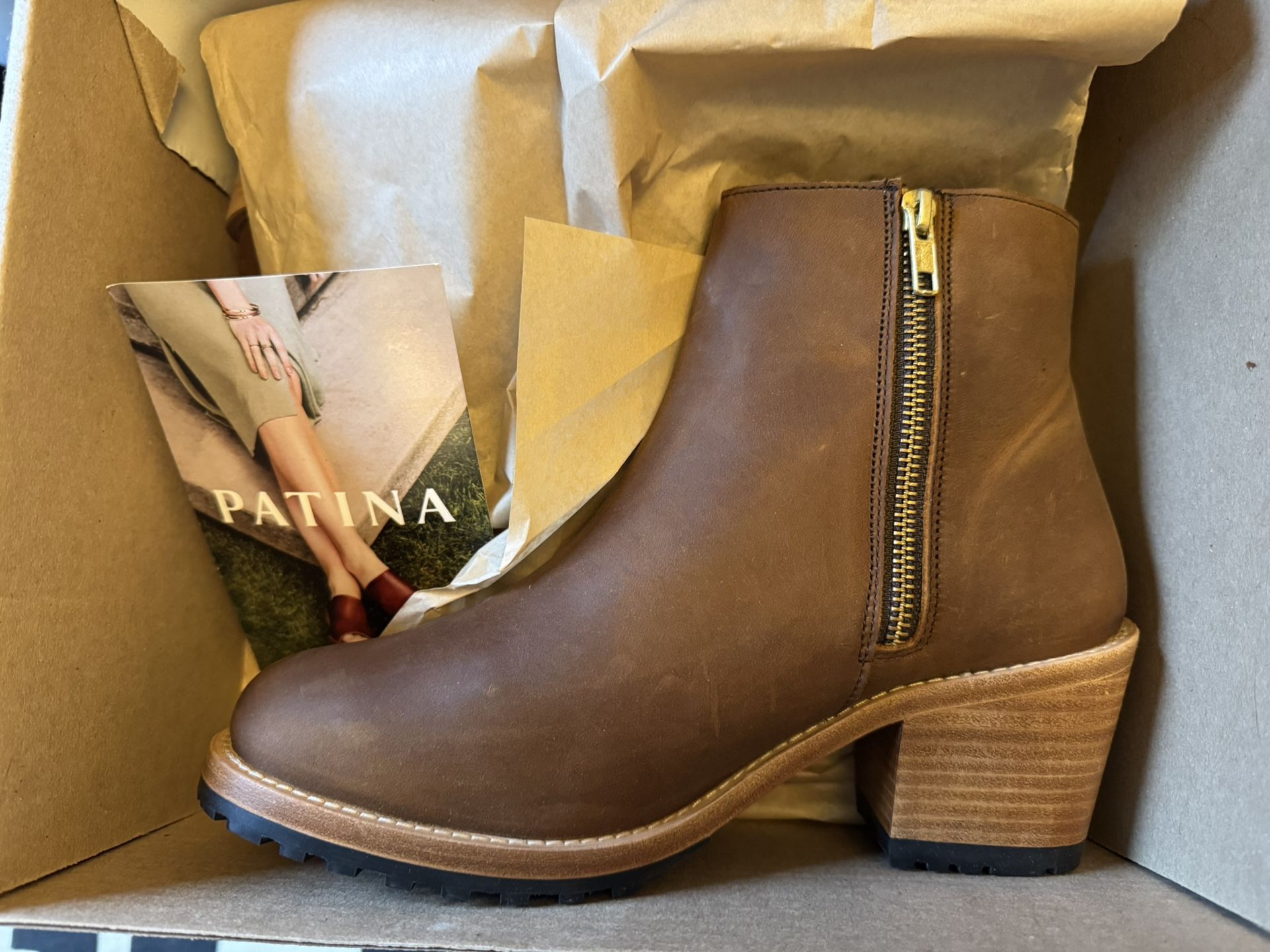 Patina Leather Boots