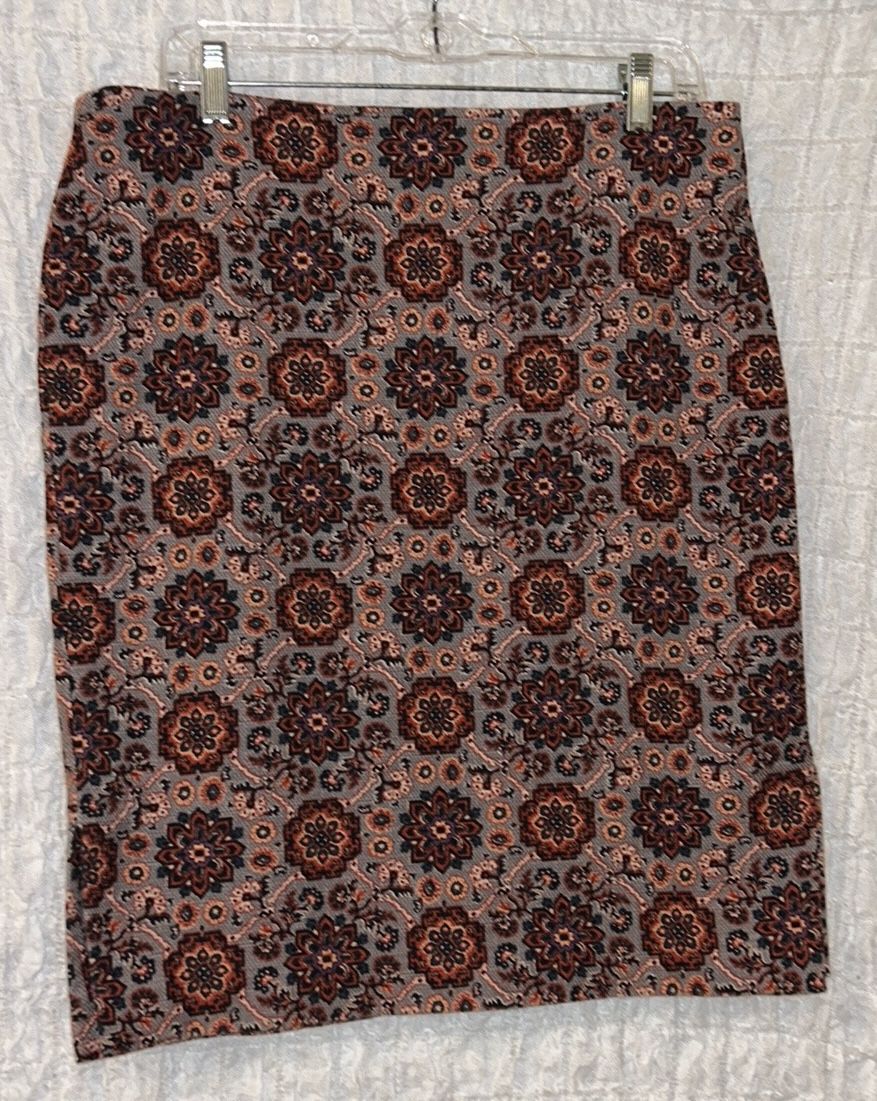 LOFT outlet: Retro Print Skirt, Size: 12